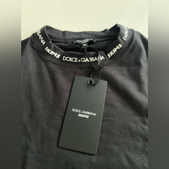 Skims x Dolce & Gabbana Cotton Jersey Long Sleeve T-Shirt Sizee Medium M New NWT - Picture 3 of 4